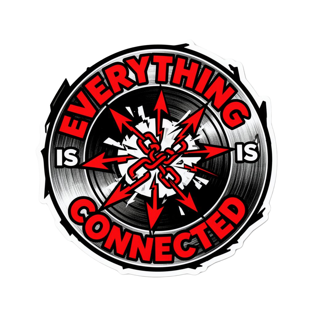 Connected Vinyl Sticker